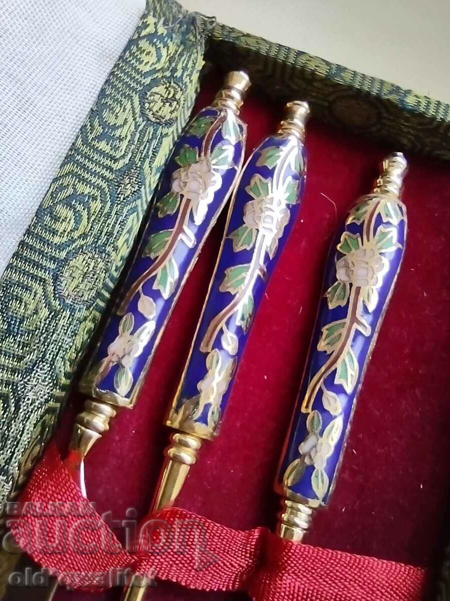 Attractive individual/personal utensils, enamel plating - 5 Attractive individual/personal utensils, enamel plating - 5