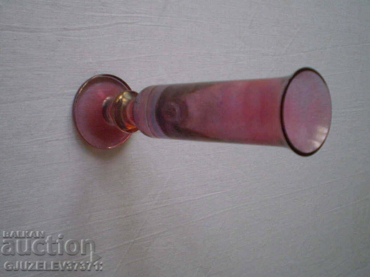 Hand blown blueberry colored glass vase with price 35.00 BGN | € 17.90 Hand blown blueberry colored glass vase with price 35.00 BGN | € 17.90