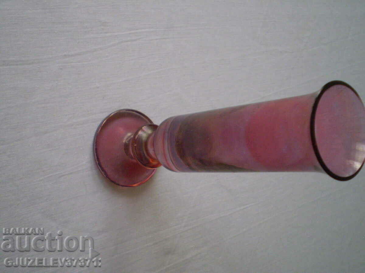 Delivery of Hand blown blueberry colored glass vase Delivery of Hand blown blueberry colored glass vase