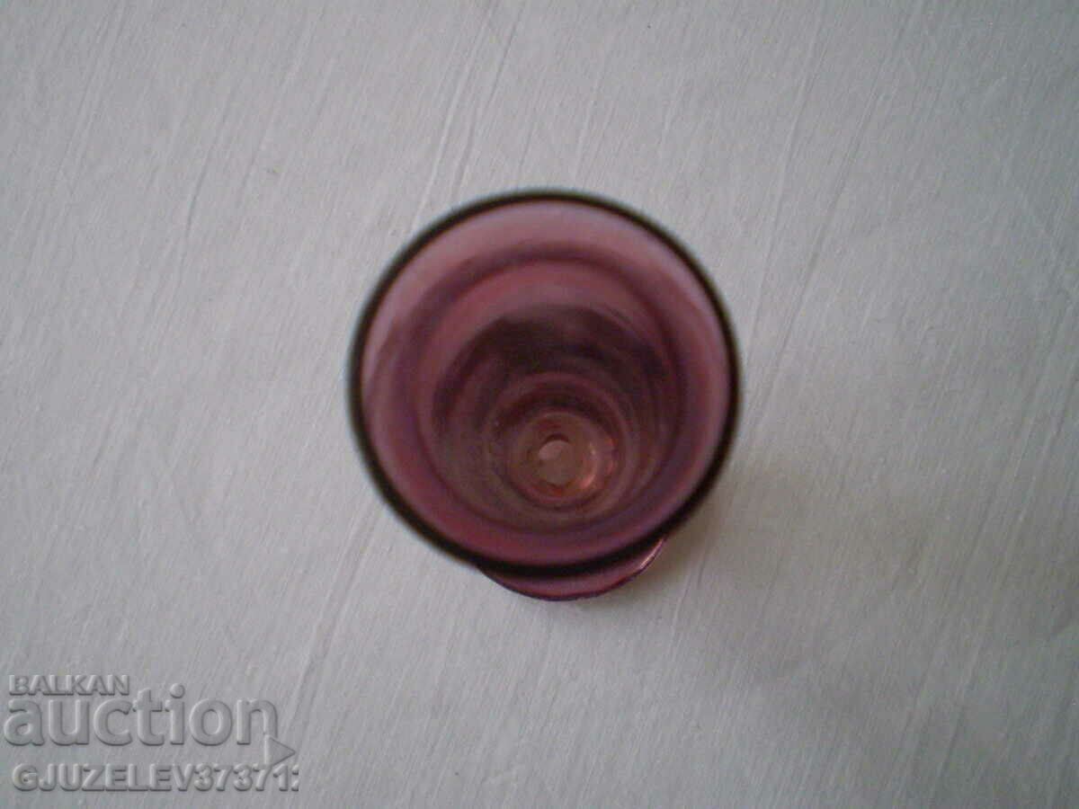 Hand blown blueberry colored glass vase - 5 Hand blown blueberry colored glass vase - 5
