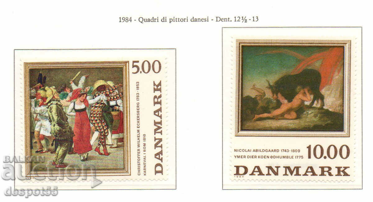 1984. Дания. Картини от датски художници.