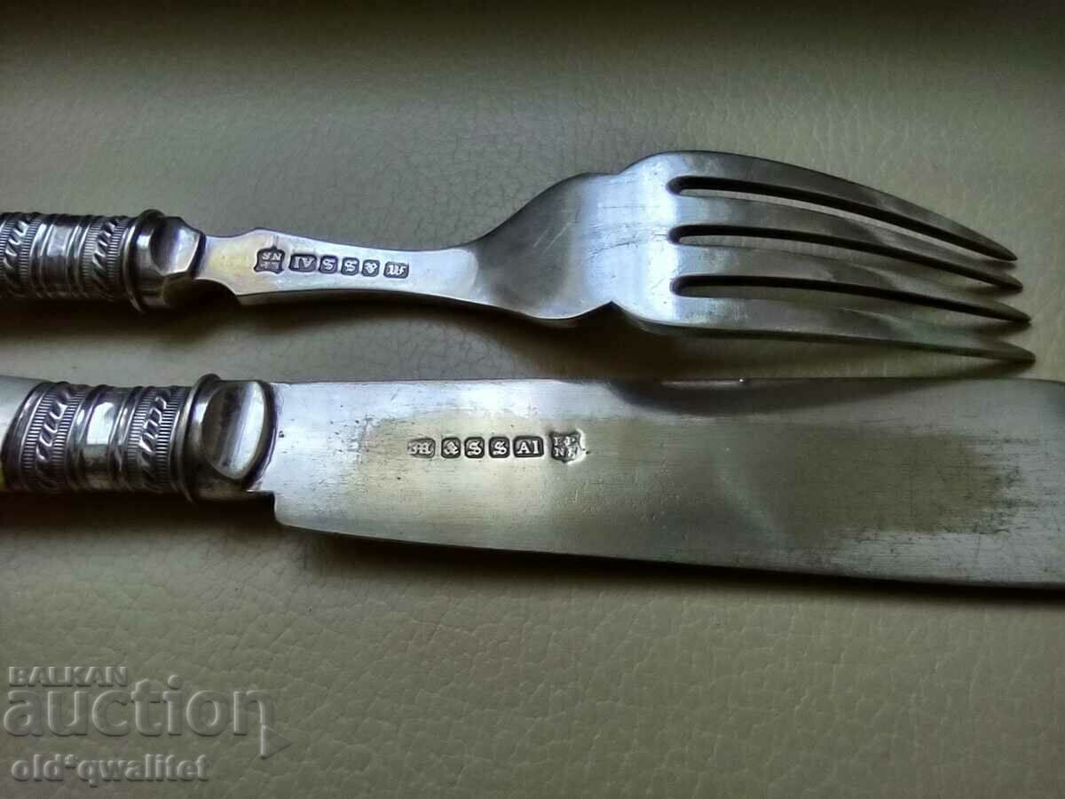 Attractive FORKS and KNIVES, real MOTHER OF PEARL, stamps - 6 Attractive FORKS and KNIVES, real MOTHER OF PEARL, stamps - 6