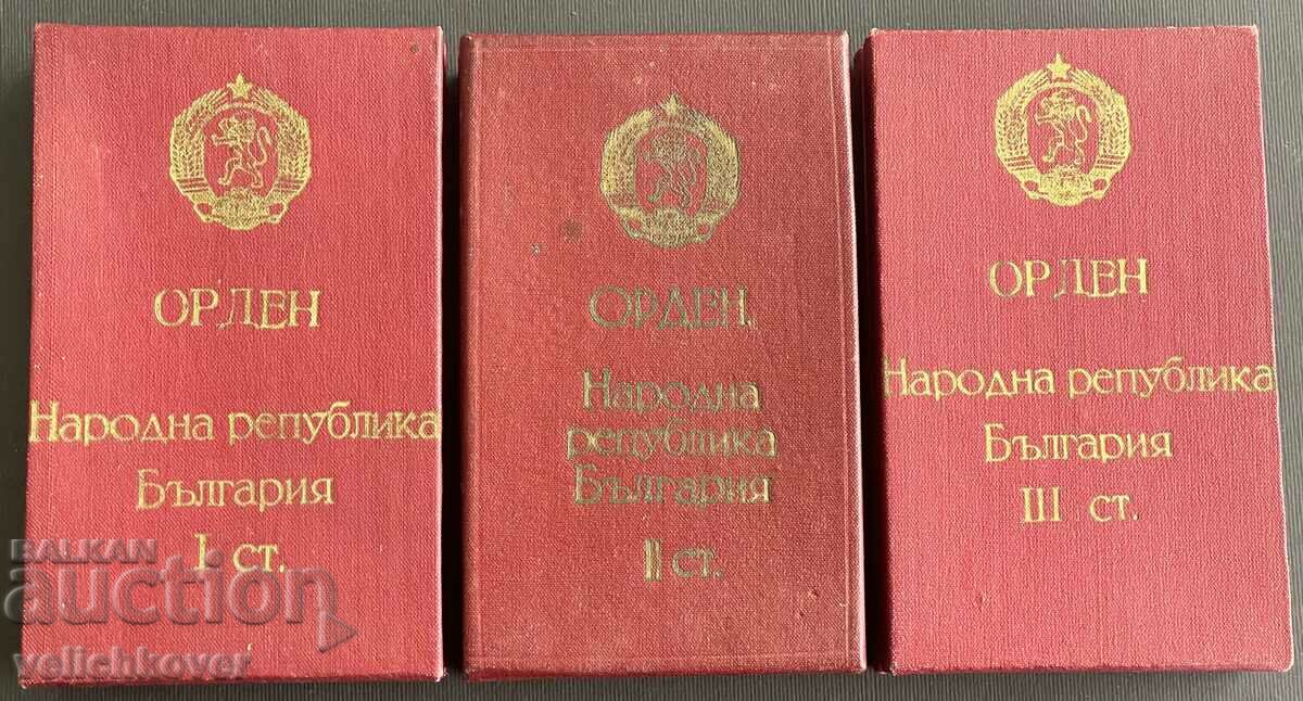 Livrarea 34645 Bulgaria Ordinul BNR gradul 1-2-3 prima emisiune stemă veche Livrarea 34645 Bulgaria Ordinul BNR gradul 1-2-3 prima emisiune stemă veche