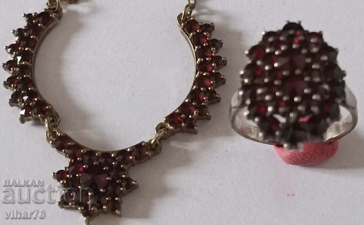 Delivery of Bohemian Garnet Silver Necklace and Ring Delivery of Bohemian Garnet Silver Necklace and Ring