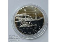1 долар сребро Канада 1991 пруф -  сребърна монета
