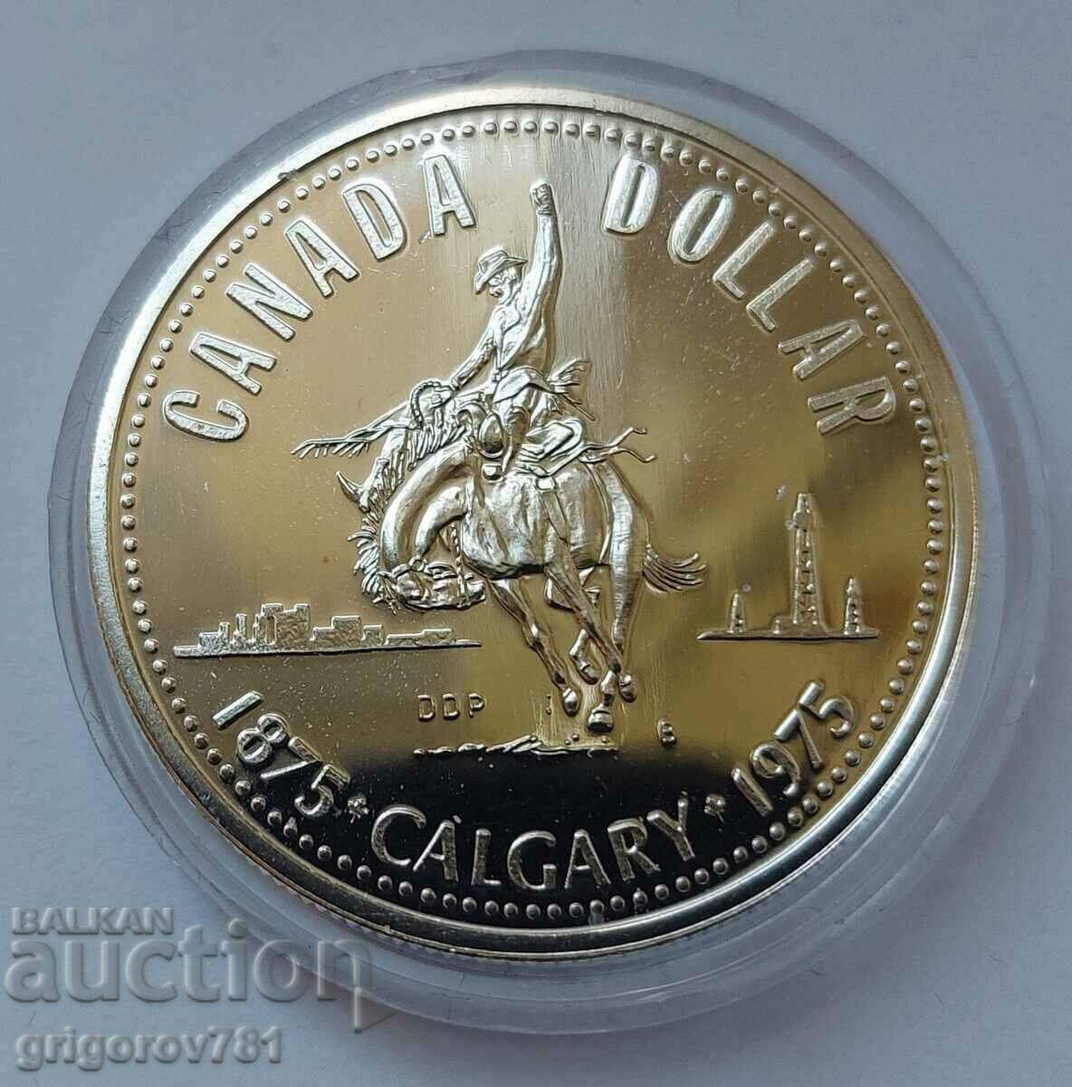 Ασημένιο 1 δολάριο Καναδάς 1975 - ασημένιο νόμισμα