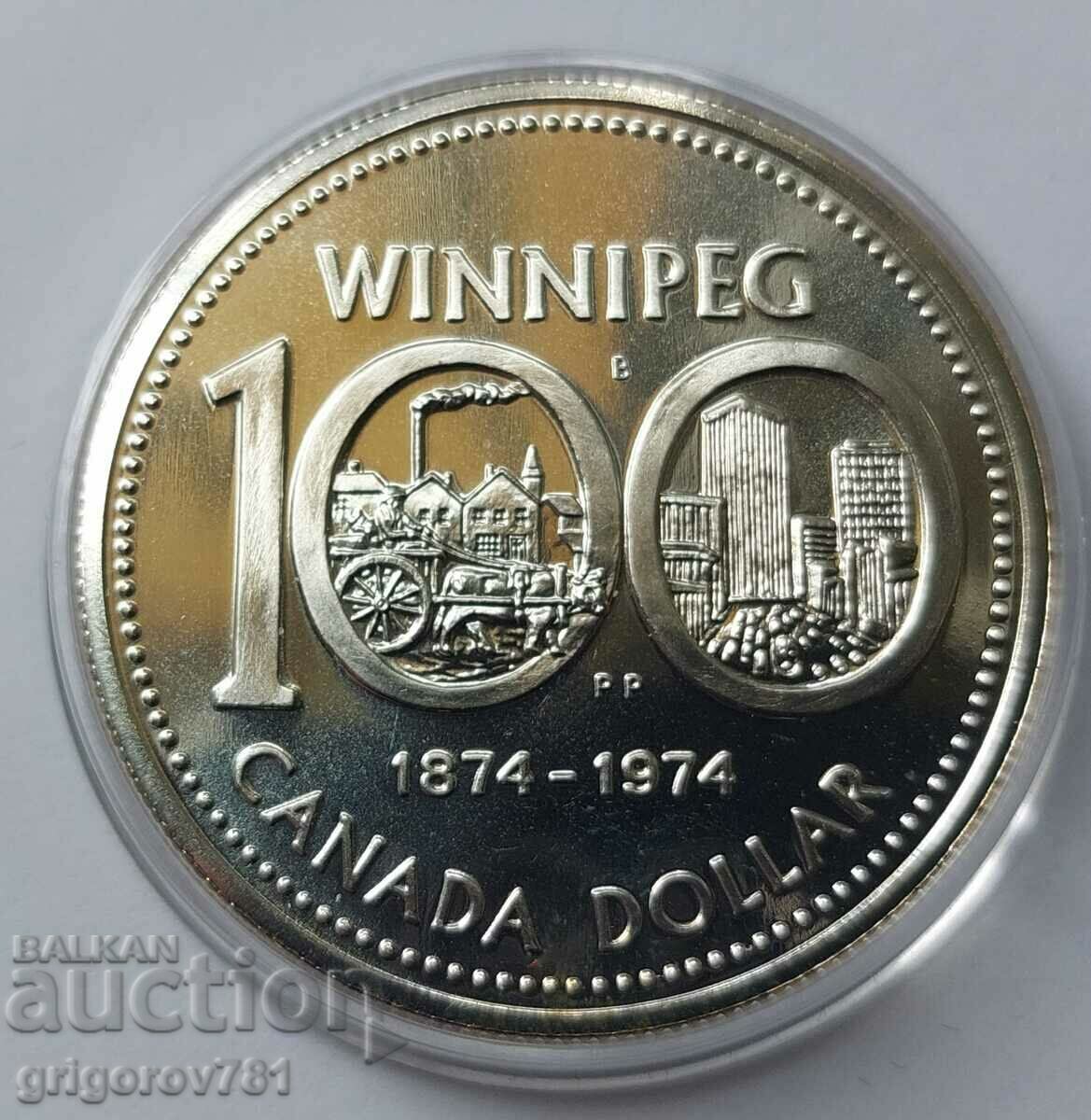 Ασημένιο 1 δολάριο Καναδάς 1974 - ασημένιο νόμισμα