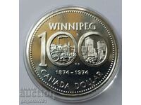 1 долар сребро Канада 1974  -  сребърна монета