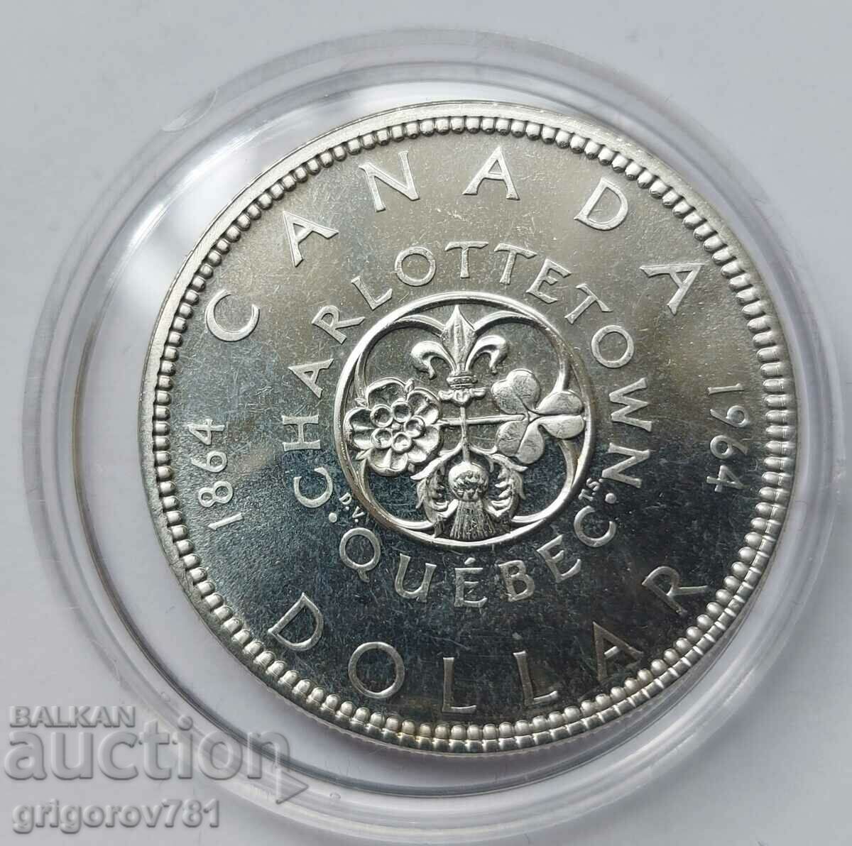 1 dolar argint Canada 1964 - monedă de argint