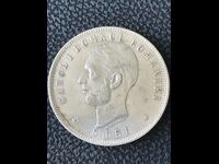 Romania 5 Lei 1906 Carol I Rare Jubilee Silver Coin
