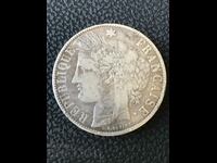 France 5 Francs 1870 K Bordeaux Rare Silver Coin