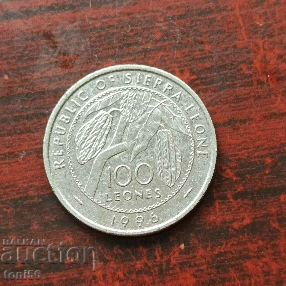 Sierra Leone 100 Leonez 1996 UNC