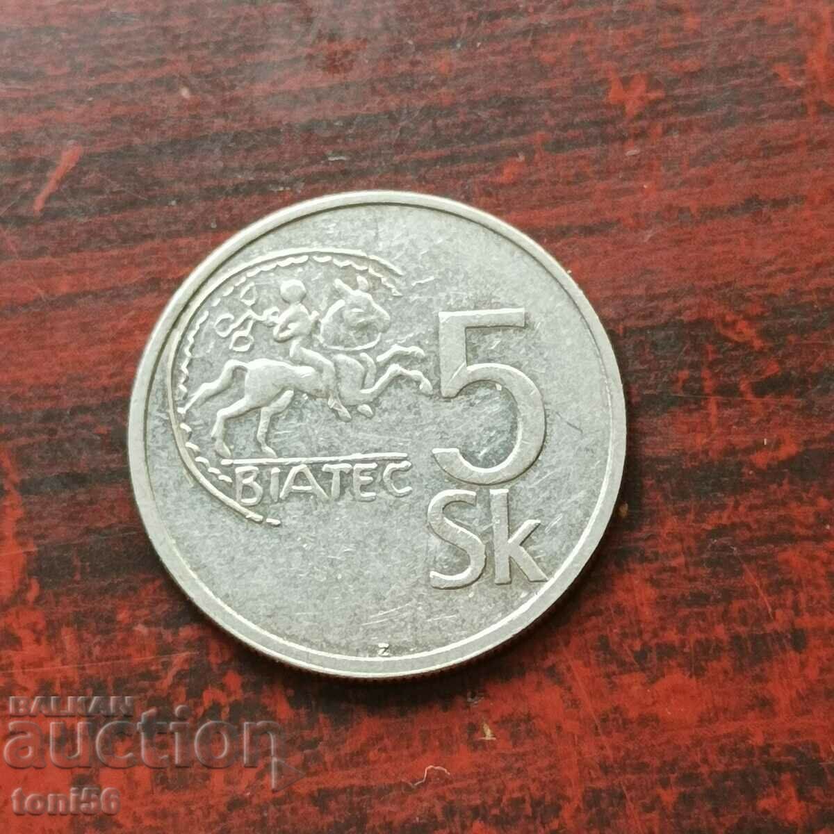 Slovacia 5 coroane 1993