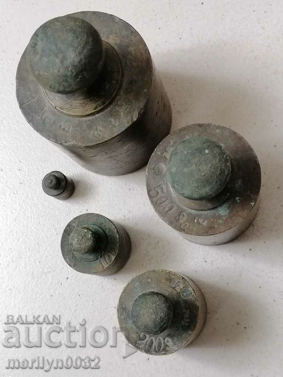 Old Viennese Scale Embossed Cast Iron Weighing Weight - 7