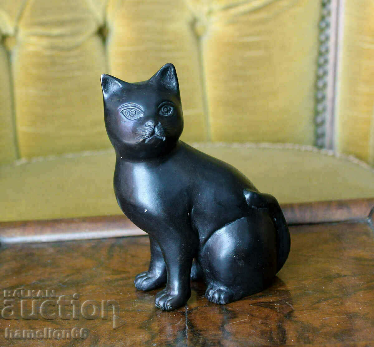 Old bronze sculpture, kitten, patina - 6 Old bronze sculpture, kitten, patina - 6
