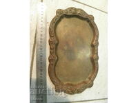 Tavă veche de alamă, farfurie