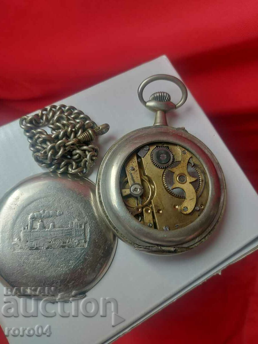 LARGE OLD POCKET WATCH WITH CASE - 5 LARGE OLD POCKET WATCH WITH CASE - 5