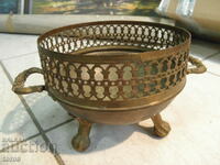 Old brass vessel, fruit bowl, candy bowl