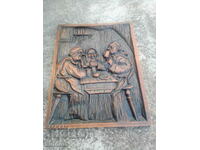 Solid copper relief painting 4.1 kilograms