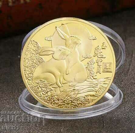 Monedă China Anul Nou 2023 Anul Iepurelui, iepure