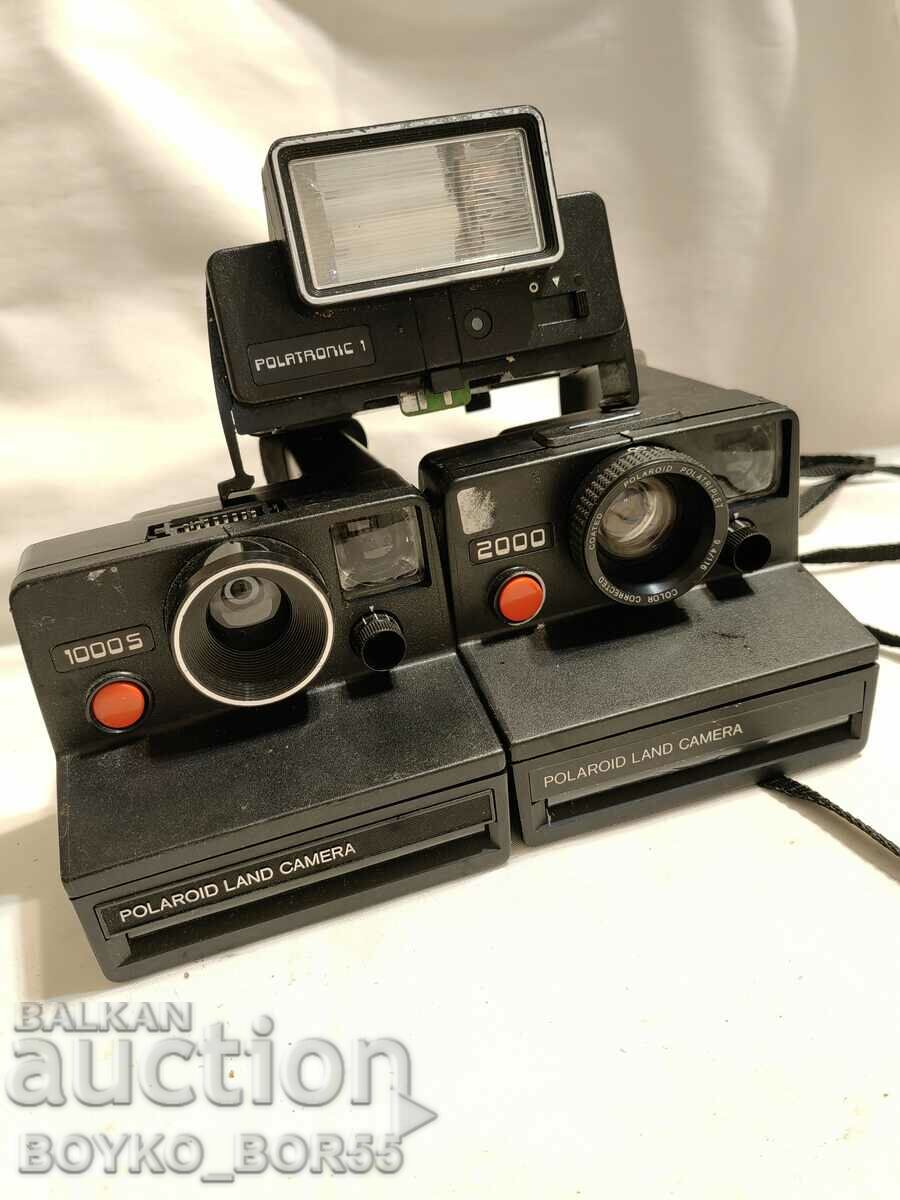 Ретро Фотоапарат  Polaroid 2 бр + Polatronic 1 бр.