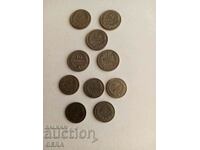 монети 10  и 5 стотинки 19013година