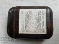 Стара бакелитена кутия от военна аптечка кафява
