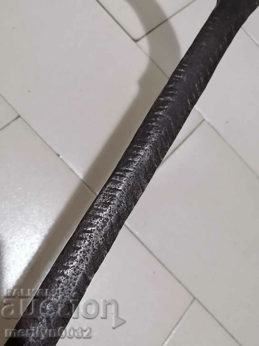 Auction Old forged knife, blade, wrought iron, knife, chopper Auction Old forged knife, blade, wrought iron, knife, chopper