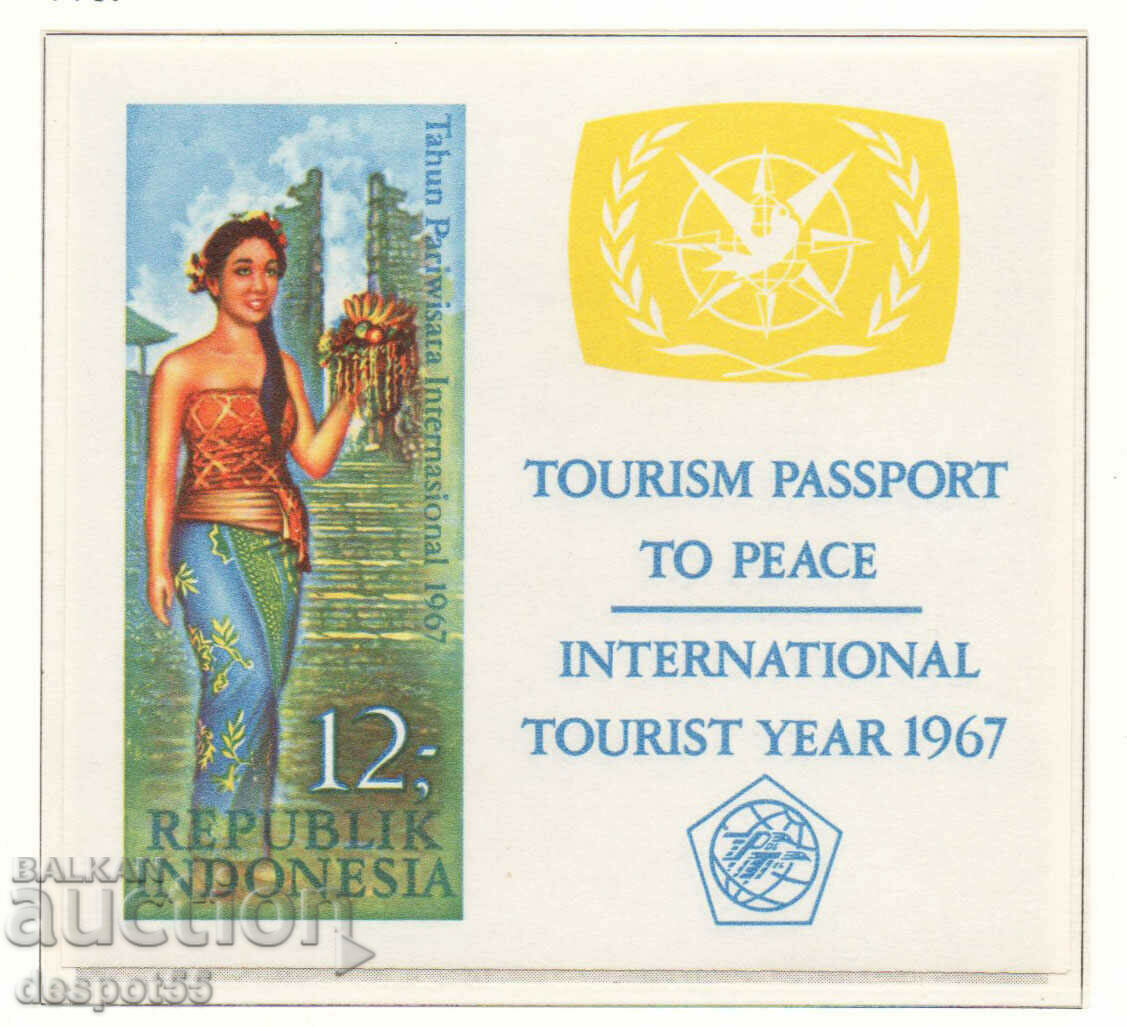 1967. Indonezia. Anul Internațional al Turismului. Bloc.