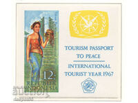 1967. Indonesia. International Year of Tourism. Block.