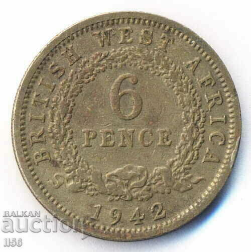 Great Britain - British West Africa - 6 pence 1942