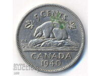 Canada - 5 cenți 1940