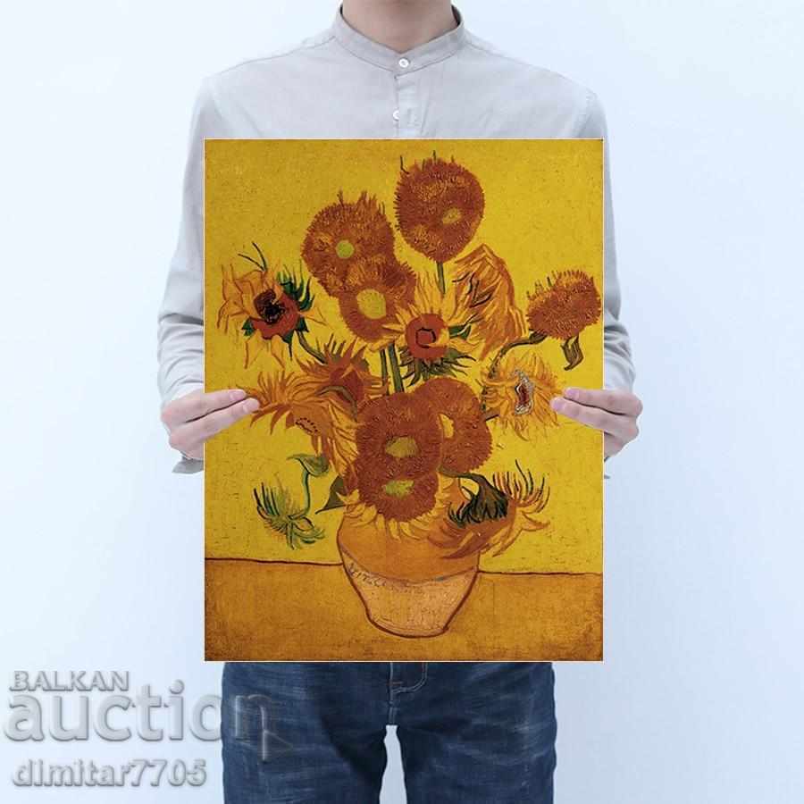 Poster poster Van Gogh floarea soarelui 48/35cm.