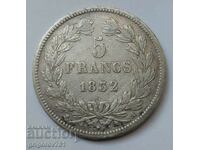 5 Φράγκα Ασήμι Γαλλία 1832 Α - Ασημένιο νόμισμα #108