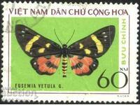 Stamped stamp Fauna Butterfly 1976 from Vietnam