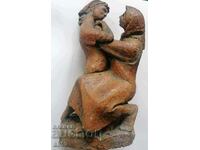 Small sculpture "Jealousy" - terracotta.