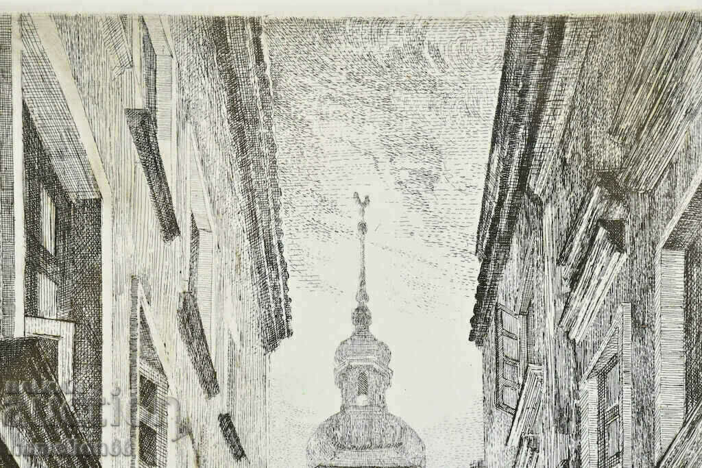 Old graphics, etching with passepartout and glass - 6 Old graphics, etching with passepartout and glass - 6