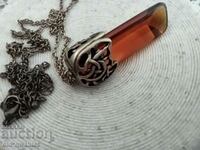 Jewelry, necklace, beautiful, pendant: 55/16 mm, approx. 80 cm
