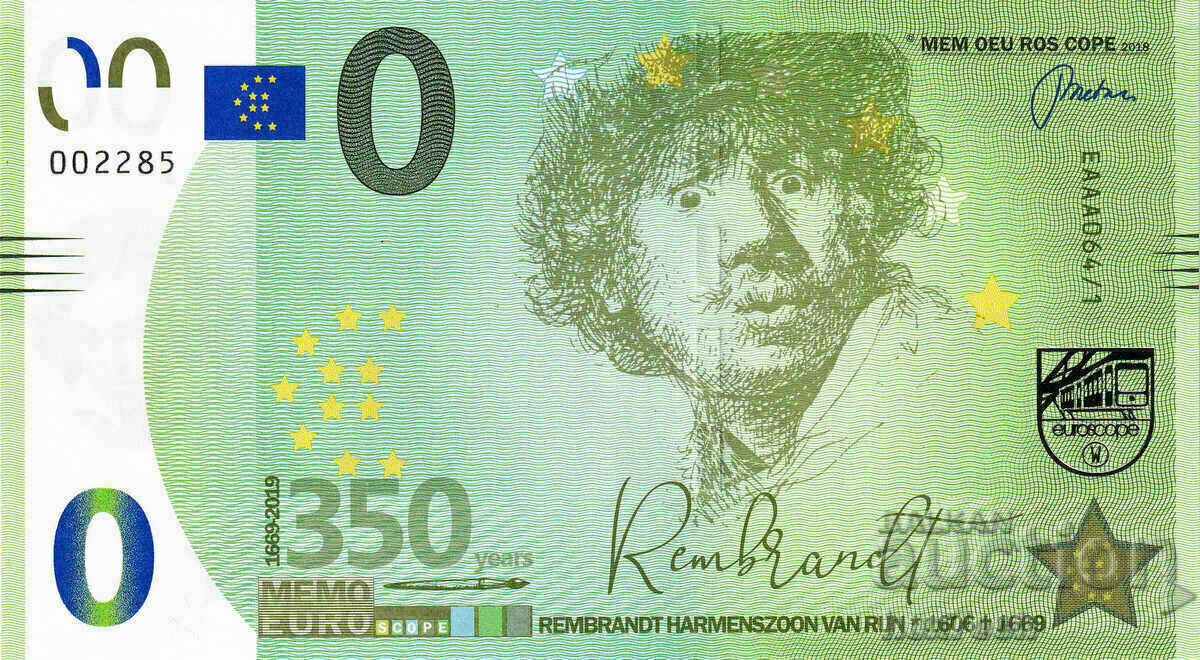 ❤️ ⭐ Netherlands 2018 0 Euro Rembrandt UNC new ⭐ ❤️ with price 11.99 BGN | € 6.13 ❤️ ⭐ Netherlands 2018 0 Euro Rembrandt UNC new ⭐ ❤️ with price 11.99 BGN | € 6.13