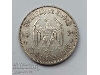 5 марки сребро Германия 1934 A III Райх  сребърна монета №2
