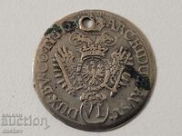 Rare Old Silver Coin Charles VI Austria 1723