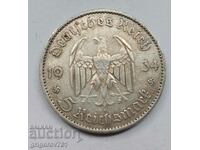 5 марки сребро Германия 1934 A III Райх  сребърна монета №4