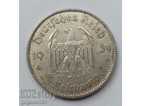 5 Mark Silver Germany 1934 A III Reich Silver Coin #9
