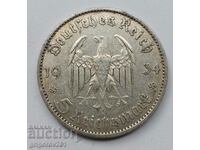 5 марки сребро Германия 1934 A III Райх  сребърна монета №10