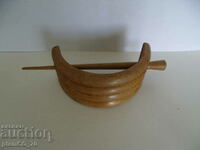 #*6975 old wooden hair clip