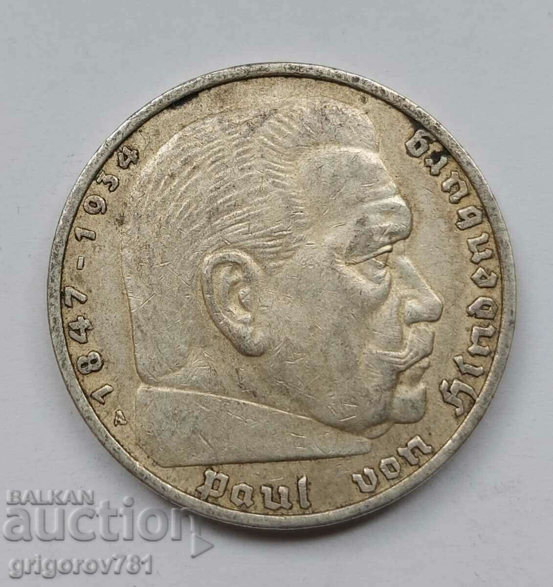 5 mărci de argint Germania 1936 A III Reich Moneda de argint #15 cu preț € 16.87 | 32.99 BGN