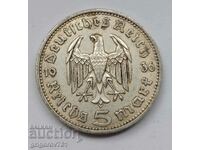 5 Mark Silver Germany 1936 A III Reich Silver Coin #15