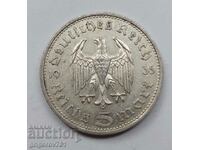 5 марки сребро Германия 1935 G III Райх  сребърна монета №16