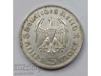 5 марки сребро Германия 1935 G III Райх  сребърна монета №17