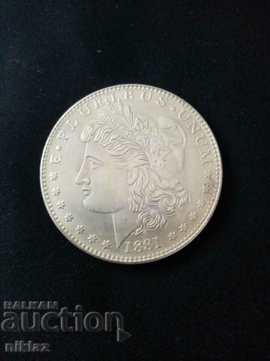 1 долар- 1881 г. - реплика